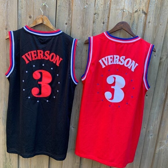 LOT OF 2 Vintage Nike Allen Iverson Jersey Philadephia 76ers Jerseys XXL - Picture 2 of 3